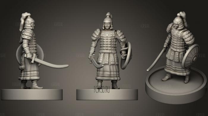Mongolian Warrior 3d stl for CNC